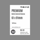 Meowcafe Premium Colored Matte Sleeves 61x91mm – 50 Pack (Minimal White) thumbnail