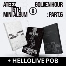 (PRE-ORDER) ATEEZ - GOLDEN HOUR : Part.6 [RANDOM COVER] (+HELLOLIVE POB) thumbnail
